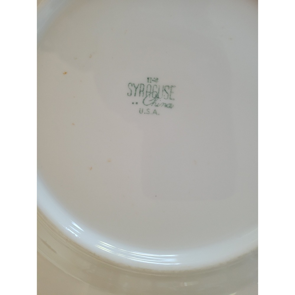 Vintage Syracuse China Apple Blossom Scalloped Dinner Plate Rare 3 Branches - Picture 3 of 3